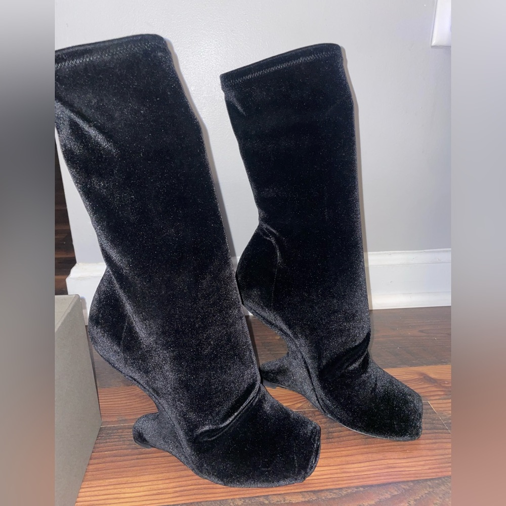 Rick Owens, Cantilever Suede Sock Boot